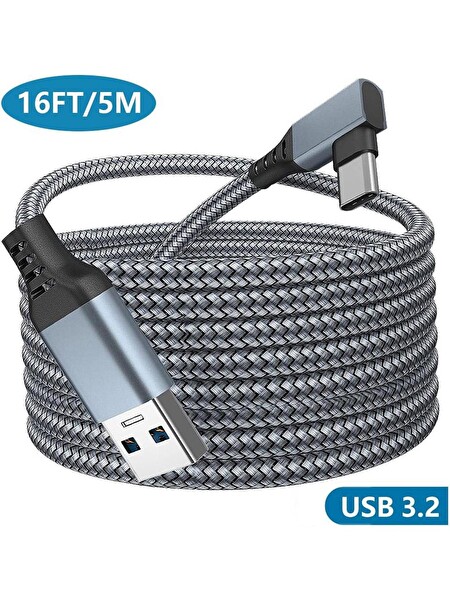 Daytona VR5 USB 3.2 Gen1 To Type-C Sanal Gerçeklik Gözlüğü VR Link Data Kablosu 5 M