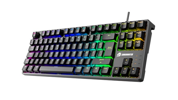 GameBooster G23B Enigma TKL Rainbow Aydınlatmalı Red Switch Mekanik Siyah Oyun Klavyesi