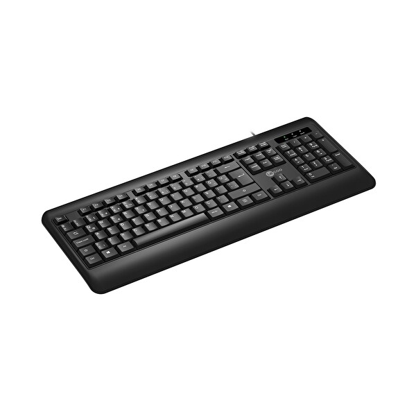 Lecoo KB104 USB Kablolu Türkçe Q Ergonomik Siyah Klavye