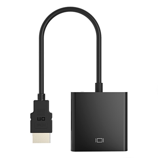 DM CHB021 HDMI to VGA Dönüştürücü 3.5 MM Aux Ses Destekli Çıkış HDMI-VGA Adaptör