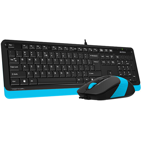 A4-Tech F1010 Mavi USB Klavye Mouse Set