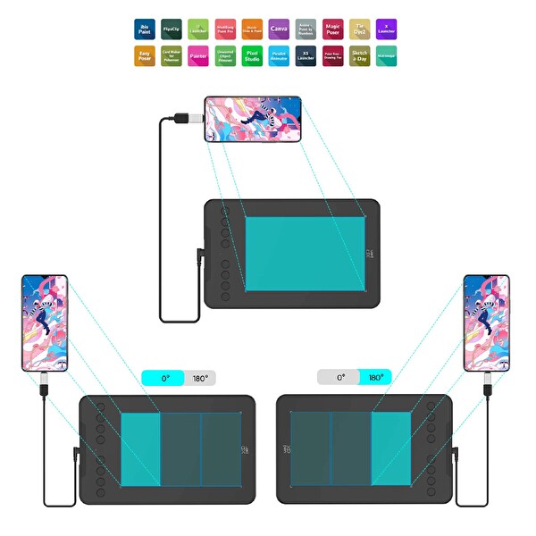 XP-Pen Deco Mini7 V2 Android Windows 16K Grafik Tablet