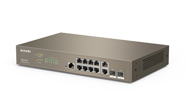 Tenda TEG5312F 10 Port Gigabit L3 Yönetilebilir Switch