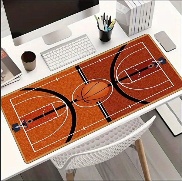Sge Teknoloji 70x30 CM Basketbol Sahası Temalı Kaydırmaz Taban Speed Yüzey Gaming Mouse Pad