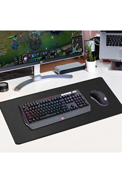 Sge Teknoloji 70x30 CM Siyah Dikişli Kaydırmaz Taban Speed Yüzey Mouse Pad