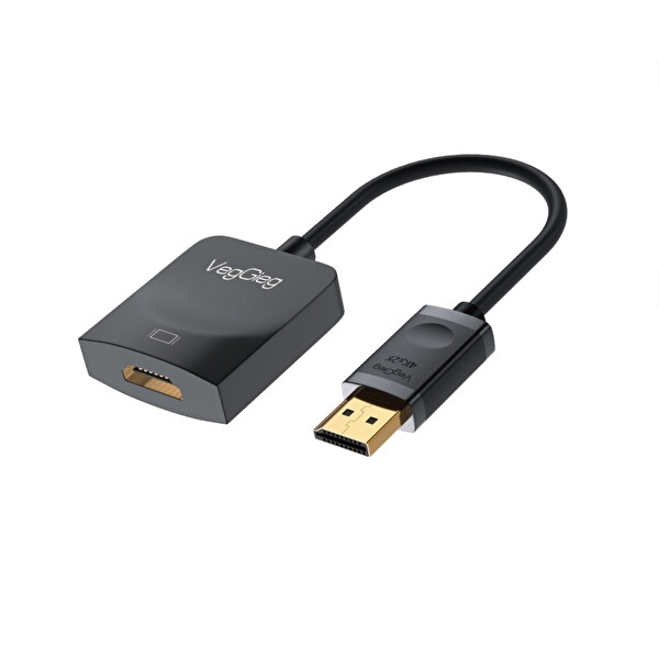 VegGieg 4K 30Hz DisplayPort (DP) Erkek to HDMI Dişi Aktif Çevirici Dönüştürücü Adaptör Kablo