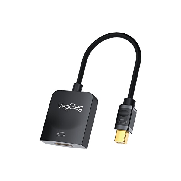 VegGieg 4K 30Hz Mini DisplayPort (DP) Erkek to HDMI Dişi Aktif Çevirici Adaptör Kablo