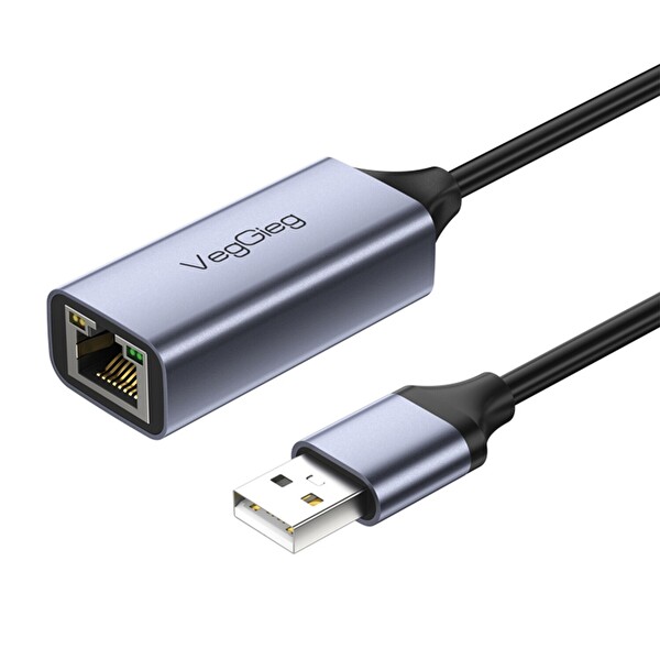 VegGieg USB 2.0 to 100 Mbps RJ45 Lan Ethernet İnternet Bağlantı Çevirici Dönüştürücü Adaptör