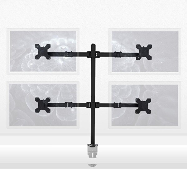 Sline Line Of Technology M054 13-27'' Hareketli Dört Kollu Masa Üstü Monitör Standı