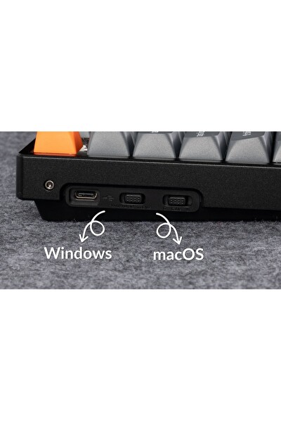 Keychron K8 Max %80 TKL RGB Türkçe Red Switch Kablosuz Alüminyum Çerçeve Karbon Siyah Mekanik Klavye