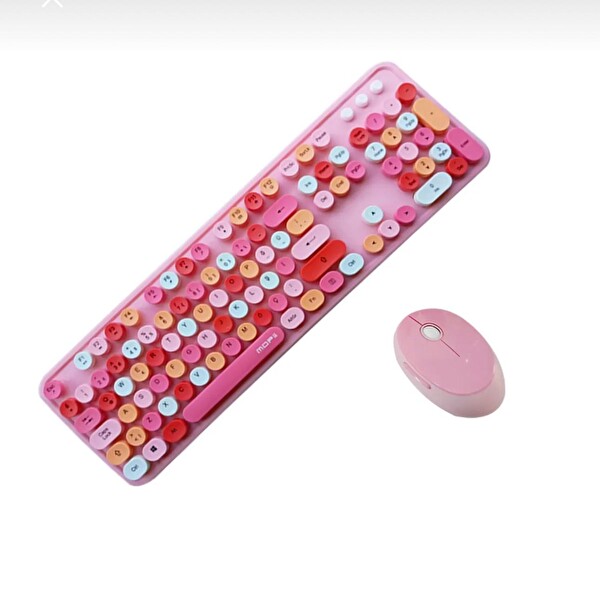 Evimdeyokyok TR Mofii Sweet Klavye Mouse Seti Pembe