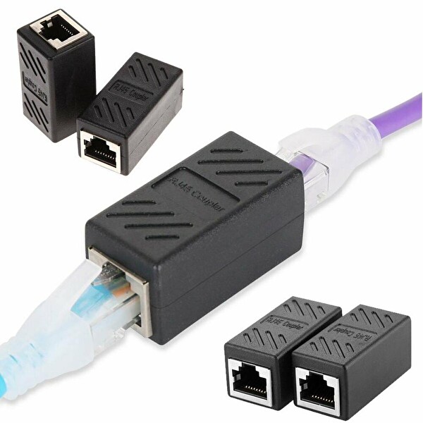 Anunnaki RJ45 Coupler Extender CAT5/CAT6 Uyumlu Tak-Çalıştır Ethernet Kablo Birleştirici Adaptör