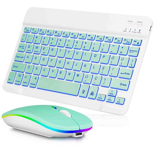 Evimdeyokyok ZR956 Yeşil RGB Klavye ve Mouse Seti