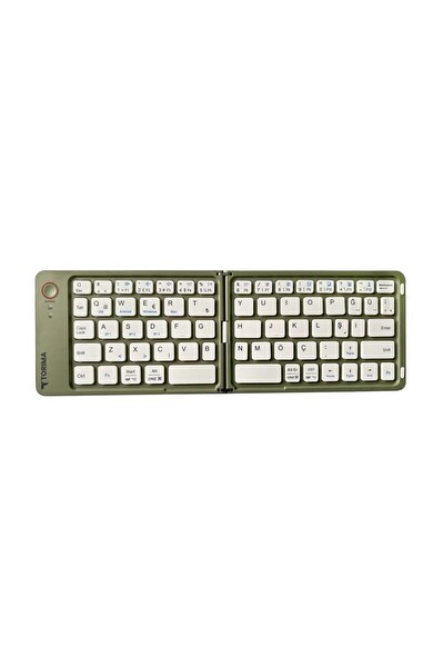 Torima TK-08 Yeşil Kablosuz Katlanabilir Şarjlı Taşınabilir Mini Bluetooth Klavye