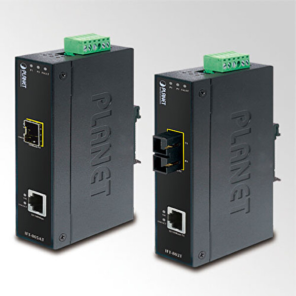 Endüstriyel Tip 10-100Base-TX Ve 100Base-FX SM 15KM Medya Oran Dönüştürücü Çevirici