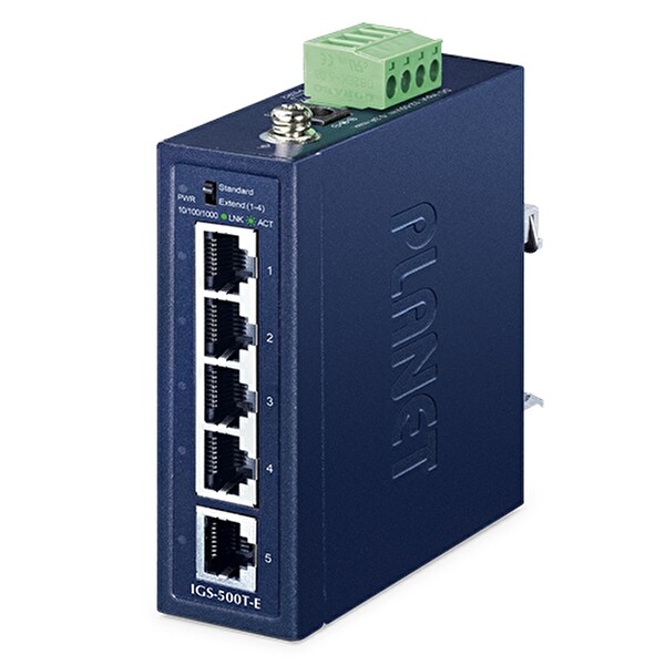 Aten Compact Industrial 5-Port 10-100-1000T Ethernet Çoklayıcı Switch - 40~75 C