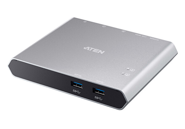 Aten 2-Port 4K HDMI USB-C KVM Dock Power Pass-Through Özellikli Switch