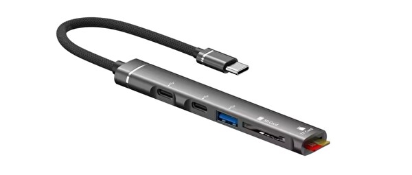 Evimdeyokyok ZR562 Type-C 5 İn 1 USB Hub Card Reader