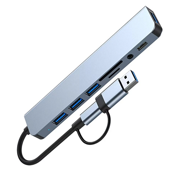 Evimdeyokyok Byl 2218 To Support 8 İn 1 Type-C Usb Çevirici
