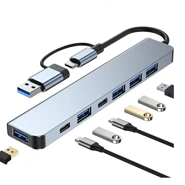 Evimdeyokyok Byl 221 Support 7 İn 1 Type-C Usb Çevirici