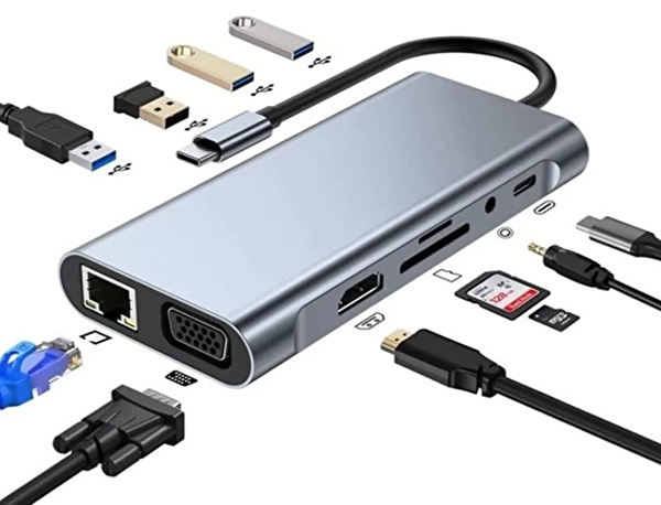 Evimdeyokyok ZR44 - A Type-C 11 İn 1 Gigabit Hdtv Çevirici