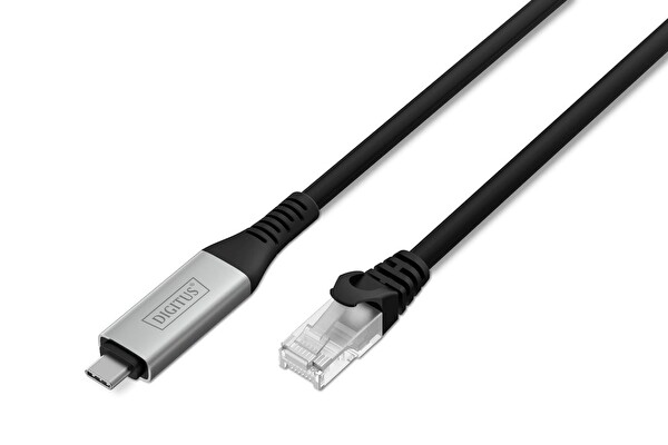 Digitus 1 Gbit-s 5 M USB 3.2 Gen1 LSZH USB-C - RJ45 CAT 6A S-FTP Kablosu
