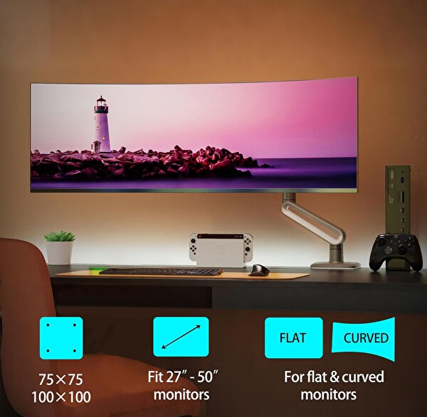 Ergoflex North Bayou NB Ergonomic A6-Gaming Profesyonel Oyuncu Monitör Standı