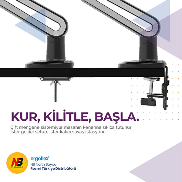 Ergoflex North Bayou NB Ergonomic A6-Gaming Profesyonel Oyuncu Monitör Standı