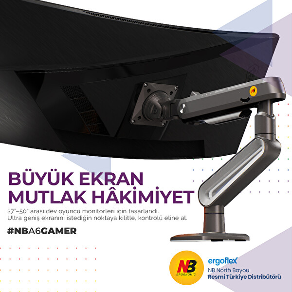 Ergoflex North Bayou NB Ergonomic A6-Gaming Profesyonel Oyuncu Monitör Standı