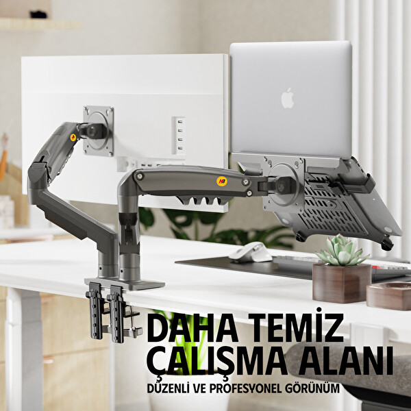 Ergoflex North Bayou F160l Ayarlanabilir Amortisörlü Laptop Standı Ve Ergonomik Monitör Standı - Tutucu 17