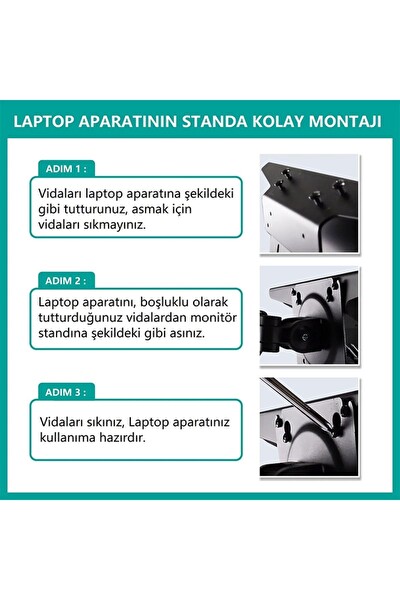 Ergoflex North Bayou F160l Ayarlanabilir Amortisörlü Laptop Standı Ve Ergonomik Monitör Standı - Tutucu 17
