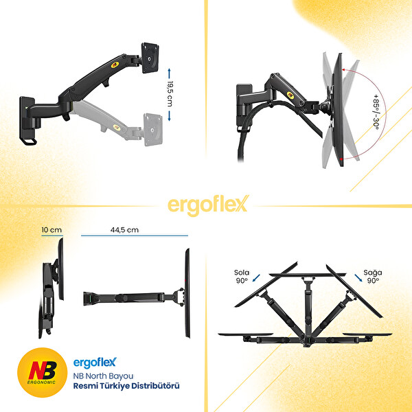 Ergoflex North Bayou Yeni Versiyon F150 Duvara Monte 17