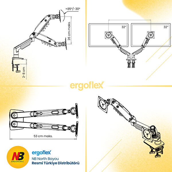 Ergoflex North Bayou Yeni Versiyon F160 17-27