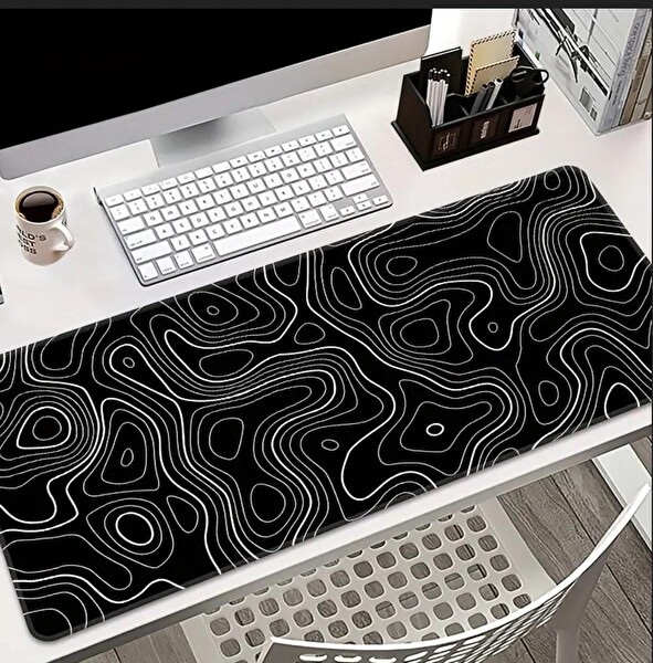 Sge Teknoloji 65X25 CM Soyut Tasarım Temalı Kaydırmaz Speed Yüzey Mouse Pad