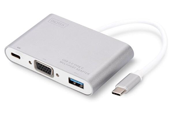 Digitus USB 3.0 - USB Tip C - VGA Grafik Adaptörü USB 3.0 HUB 20 CM