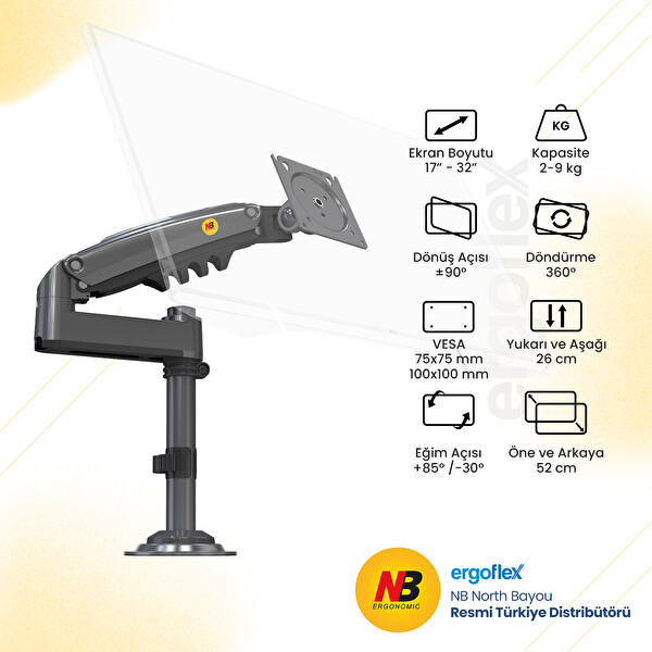 Ergoflex North Bayou H100 Amortisörlü Profosyonel 17