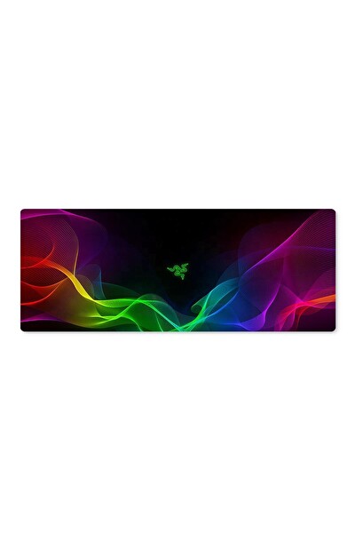 Sge Teknoloji 85X34 CM Purple Zone Desenli Oyuncu Mouse Pad Kaymaz Dikişli