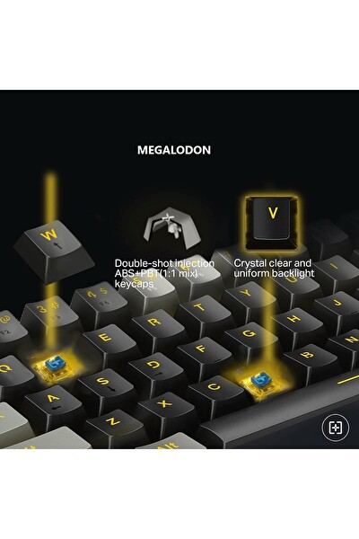 Megalodon Mini T9 Mekanik Blue Switch Türkçe Mekanik Oyuncu Klavyesi