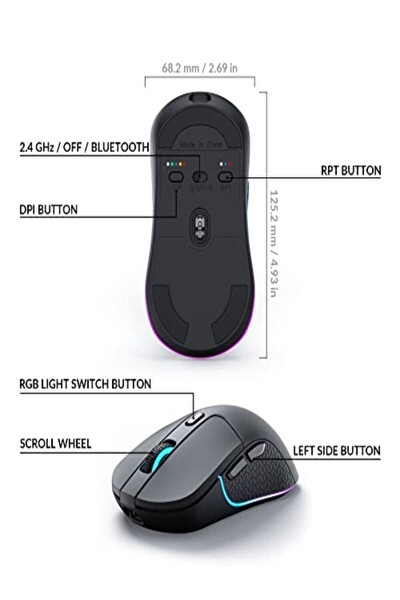Keychron M3-A1 Kablosuz Mouse - Siyah