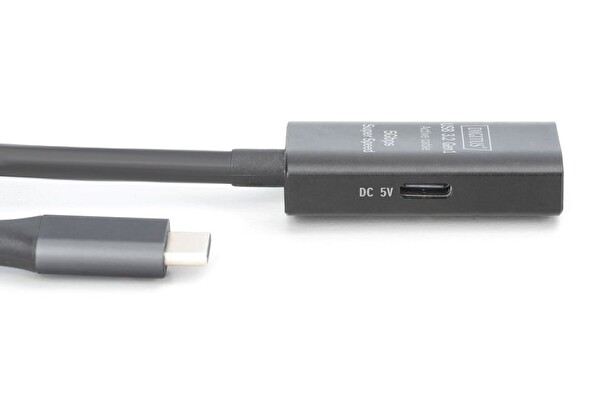 Digitus 5G - USB 3.2 Gen1 USB-C - USB-C (M/F) Aktif USB-C Uzatma Kablosu 5 M