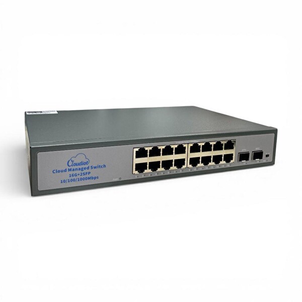 Novacom NVC-HIS2116G2S 16 Port - 2 SFP Gigabit Plastik Kasa Ethernet Switch
