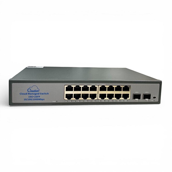 Novacom NVC-HIS2116G2S 16 Port - 2 SFP Gigabit Plastik Kasa Ethernet Switch