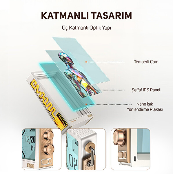 Divoom Times Frame 10.1 Akıllı Kişiselleştirilebilir Dijital Çerçeve 64 GB Beyaz