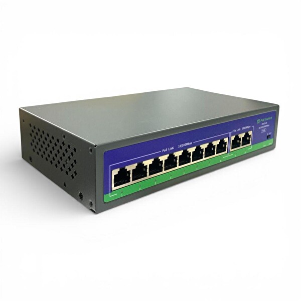 Novacom NVC-HIF0820GBL-C 8+2 Port 10/100/1000 Gigabit Uplink PoE Switch