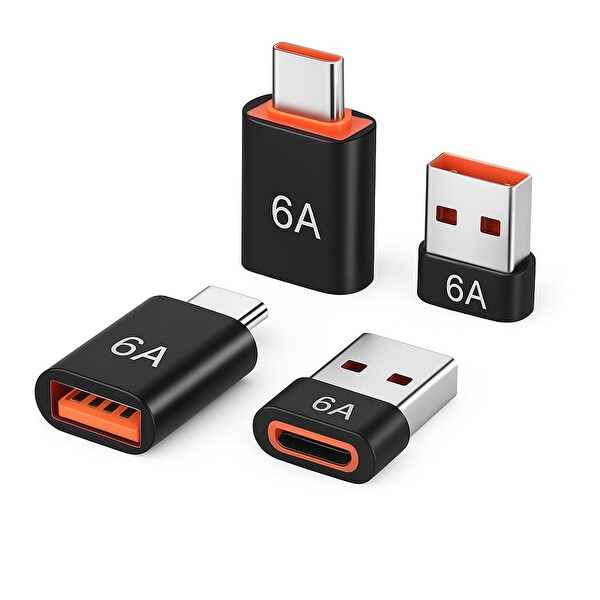 ScHitec 6A Usb-A To Type-C Dönüştürücü Adaptör Çevirici Hızlı Şarj - Veri Aktarım Adaptörü J624