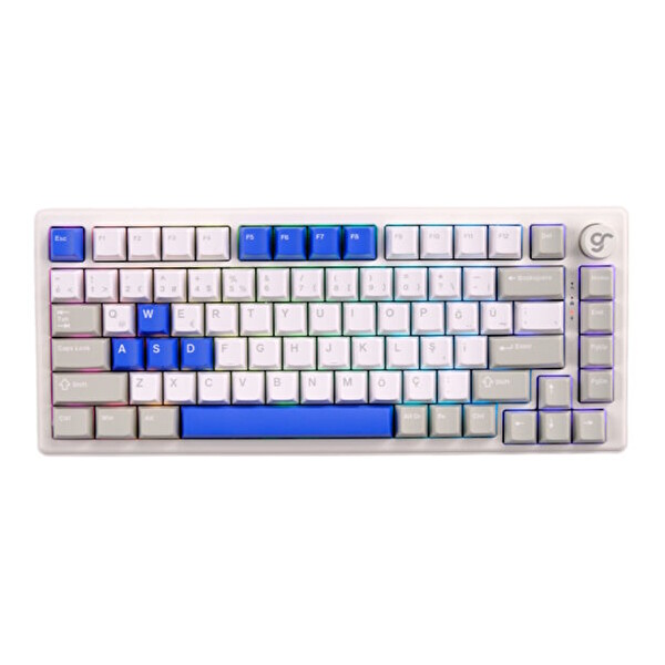 Gameraider Cherry Double Shot PBT Mavi Türkçe Keycap Set