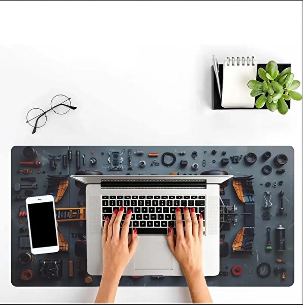 Sge Teknoloji 70X30 CM Formula Yarış Arabası Tasarımı Kaydırmaz Taban Speed Yüzey Oyuncu Mouse Pad