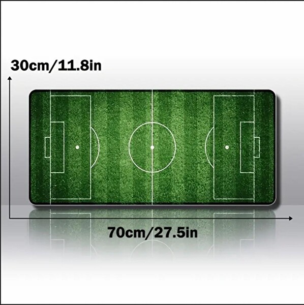 Sge Teknoloji 70X30 CM Futbol Sahası Temalı Kaydırmaz Taban Speed Yüzey Oyuncu Mouse Pad Gaming