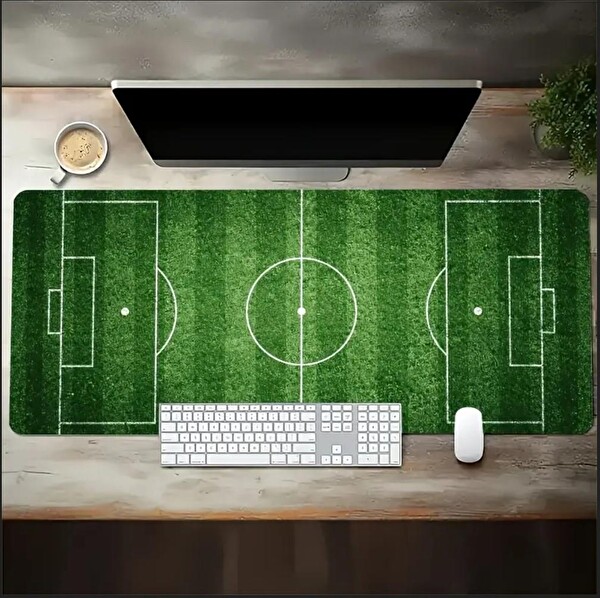Sge Teknoloji 90X40 CM Futbol Sahası Temalı Kaydırmaz Taban Speed Yüzey Oyuncu Mouse Pad Gaming