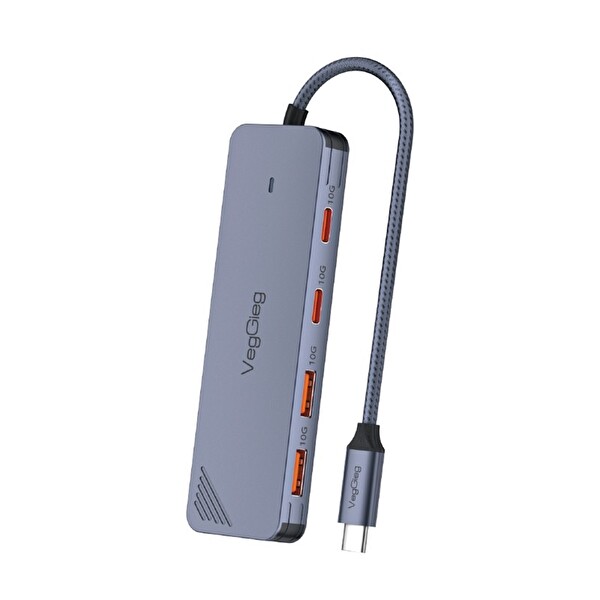 VegGieg 4 Portlu 10Gbps Type-C To 2xUSB-A 2xType-C USB 3.2 Gen2 USB Çoklayıcı Dönüştürücü Hub